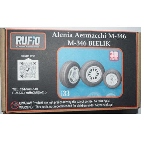 M-346 "Bielik" – the Italian/Polish school-trainer aircraft – 3D - plastic wheels