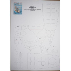 «America» – американская гоночная шхуна - яхта - вырезанные лазером детали