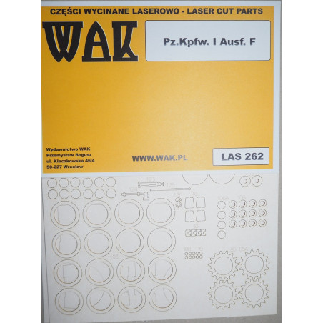 Pz. Kpfw. I Ausf. F – the German light infantry support tank – a laser cut parts