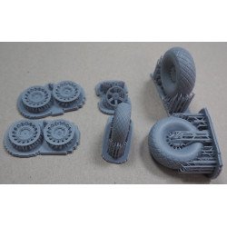 Northrop  XP-61E/ F-15 „Reporter“  – the US night fighter – 3D - plastic wheels