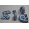 Northrop  XP-61E/ F-15 „Reporter“  – the US night fighter – 3D - plastic wheels