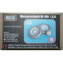 Messerschmitt Bf-109E/ F  – the German fighter – 3D - plastic wheels