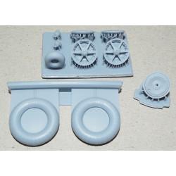 Messerschmitt Bf-109E/ F  – the German fighter – 3D - plastic wheels
