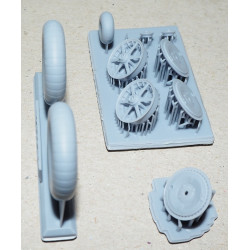 Messerschmitt Bf-109E/ F – Vokietijos naikintuvas – 3D - plastmasiniai ratai