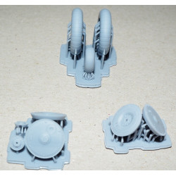 Messerschmitt Bf-109EG  – the German fighter – 3D - plastic wheels