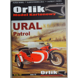 Ural „Patrol“ – TSRS motociklas su priekaba (kreidinis popierius)