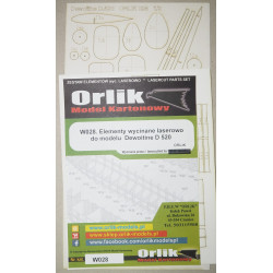 Dewoitine D-520 - французский истребитель- детали, вырезанные лазером