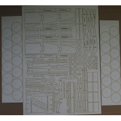 Northrop  XP-61E/ F-15 „Reporter“  – the US night fighter – a laser cut parts