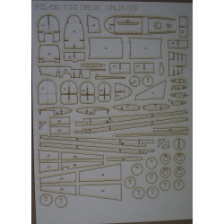 PZL-130 TC II «Orlik» — польский учебно-тренировочный самолет - детали, вырезанные лазером