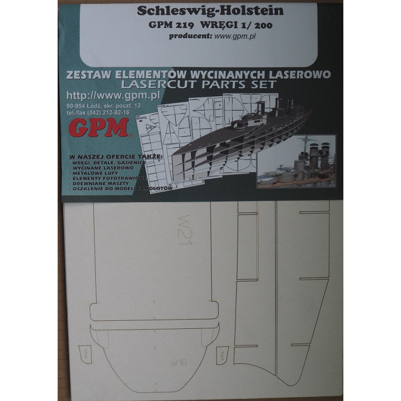 "Schleswig-Holstein" - the German battleship - a laser cut parts