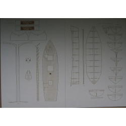 “Lucja Malgorzata” - the lugger of Polish traveler Stefan Sholc - Rogozinski - a laser cut details