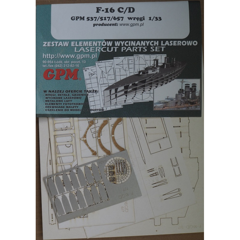 F-16C/ D Block 52+ NATO „Tiger Meet“ 2013 – the USA/ Polish fighter/ trainer aircraft – a laser cut parts