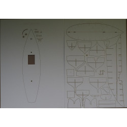 STS "General Zaruski" – the Polish yacht – a laser cut parts and canvas sails