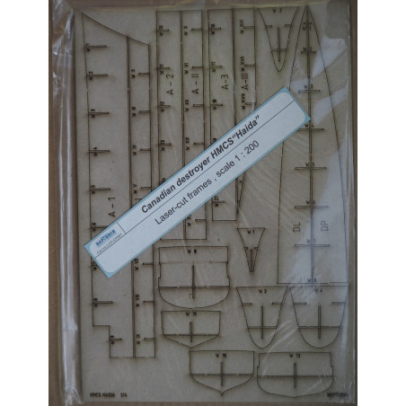 HMCS “Haida” – the Canadian “Tribal"- class destroyer – a laser-cut parts