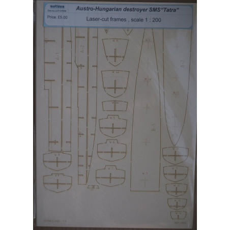 SMS “Tatra” – the Austro-Hungarian “Tatra”-class destroyer – a laser-cut parts