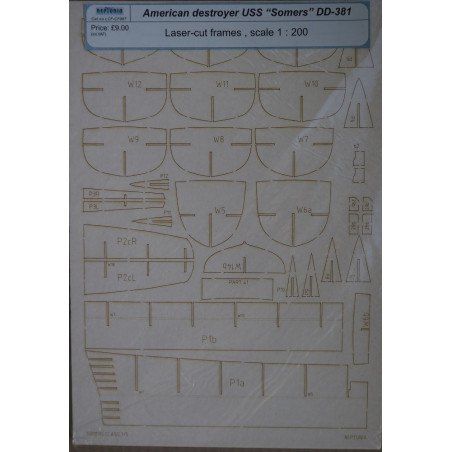 USS “Somers” DD-381 – the American “Somers”-class destroyer – a laser-cut parts
