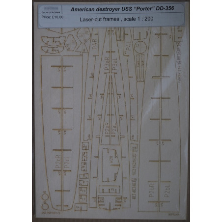 USS “Porter” DD-356 – the American “Porter”-class destroyer – a laser-cut parts