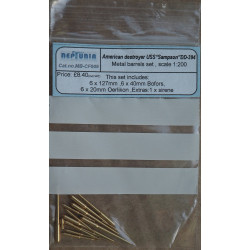 USS „Sampson“ DD–394– JAV „Somers“ klasės eskadrinis minininkas – tekinti metaliniai artilerijos vamzdžiai