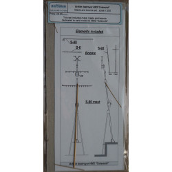 HMS „Cotswold“ – Kasnados „Hunt I“ klasės eskorto minininkas – tekintos metalinės stiebų ir kranų detalės