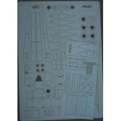 Bell P-63C – “Kingcobra” – the US fighter jet – a laser cut frame parts