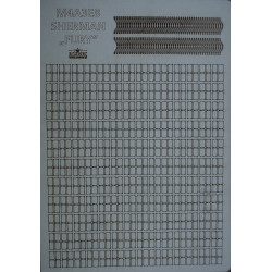 M4A3E8 "Sherman" "Fury" – the US medium tank - a laser cut track parts