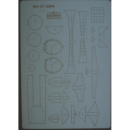 Sukhoi Su-27 UBM – the USSR/ Russian/ Ukrainian training and combat naval fighter – a laser-cut frame parts