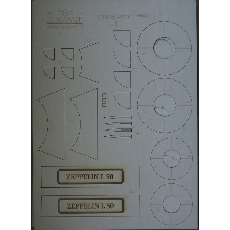 „Zeppelin“ LZ 89 (L 50) – Vokietijos R klasės dirižablis – lazeriu pjautos karkaso detalės