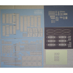 HMS “Ben-My-Chree” – the British aircraft carrier – seaplane transport – f laser-cut deck equipment details