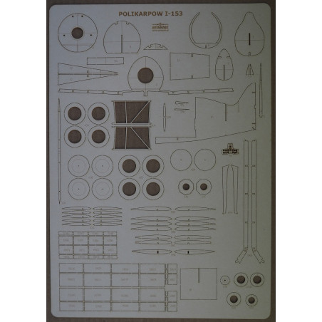 Polikarpov I-153 „Čaika“ – TSRS naikintuvas – lazeriu pjautos karkaso detalės