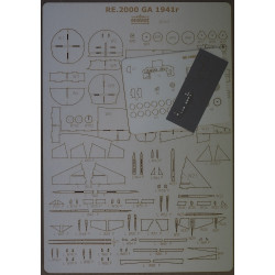 Reggiane Re.2000GA – Italijos naikintuvas – lazeriu pjautos karkaso detalės