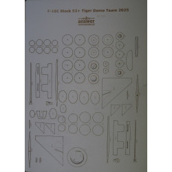 F-16C "Block 52+" "Tiger Demo Team 2025" – the US/ Polish fighter – a laser cut frame parts