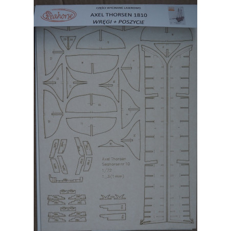 "Axel Thorsen" – the 1810 Norwegian gunboat – a laser cut parts and secondary plating