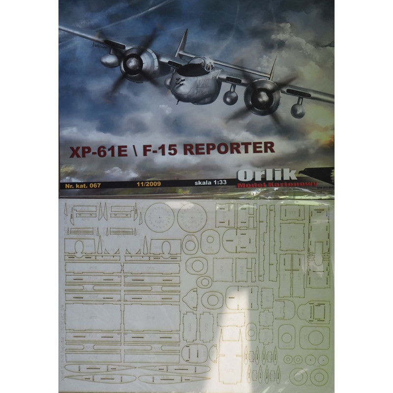 Northrop XP-61E/ F-15 „Reporter“ – the US night fighter (Chalk printing) – a set