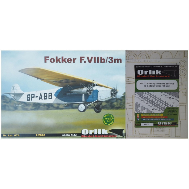 Fokker F.VIIb/3m - the Dutch/ Polish passenger plane – a set