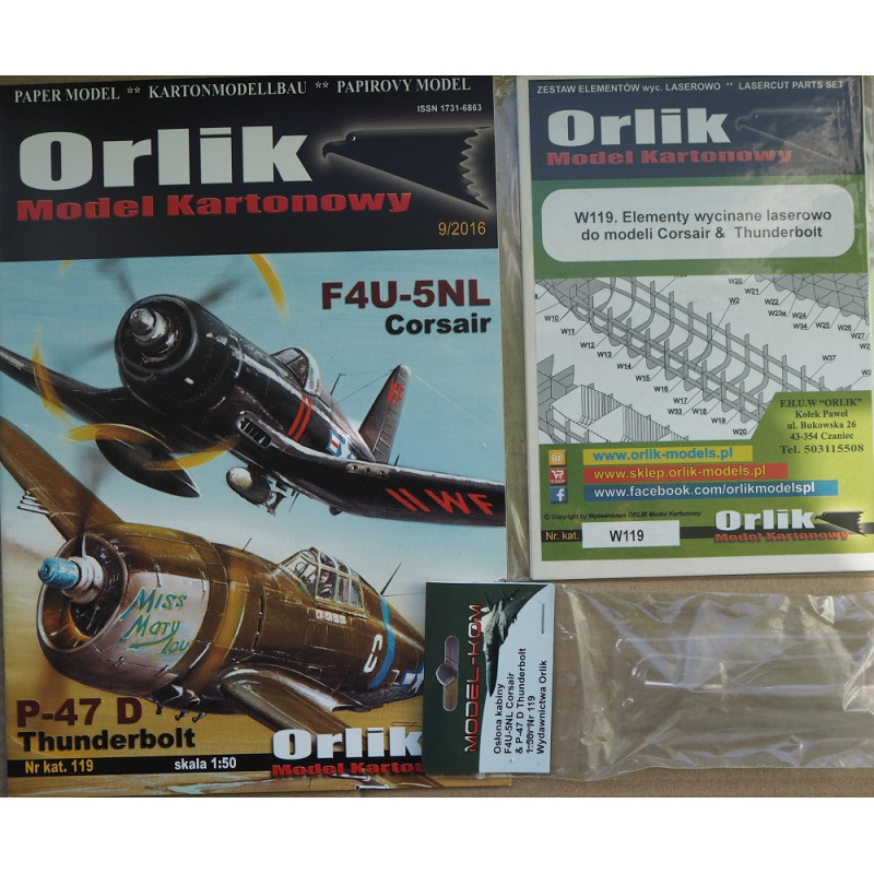 F4U-5NL „Corsair“ ir P-47 D „Thunderbolt“ – JAV Antro Pasaulinio karo naikintuvai – rinkinys