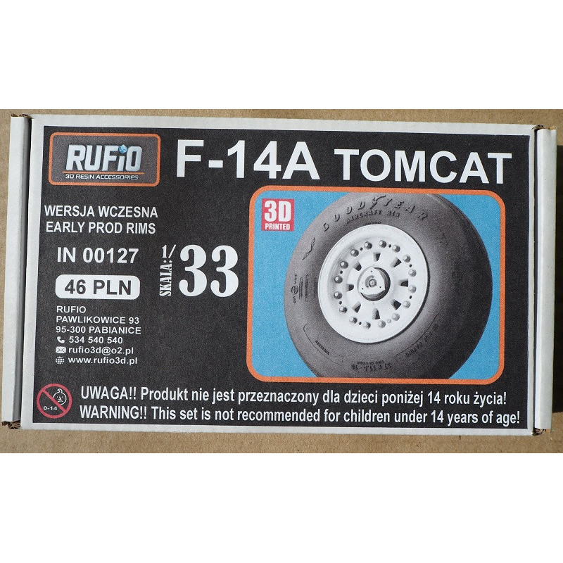 Grumman F-14A „Tomcat“ – JAV deninis daugiatikslis naikintuvas – 3D - plastmasiniai ratai