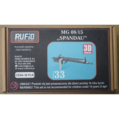 MG 08/15 "Spandau" - 3D printed German aircraft machine gun (2 pcs.)
