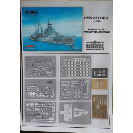 HMS „Belfast“ – Didžiosios Britanijos lengvasis kreiseris – lazeriu pjautos papildomos detalės