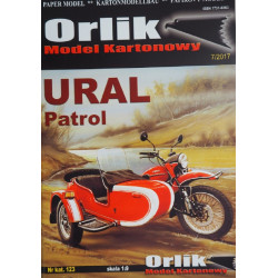 Ural „Patrol“ – TSRS motociklas su priekaba - rinkinys (kreidinė spauda)