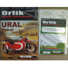 Ural “Patrol” - the Soviet motorcycle with a trailer – a set (Chalk printing)
