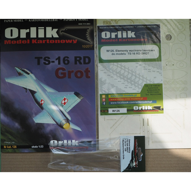 TS-16 RD „Grot“ – Lenkijos mokomasis naikintuvas – atakos lėktuvas – prototipas – rinkinys (kreidinė spauda)