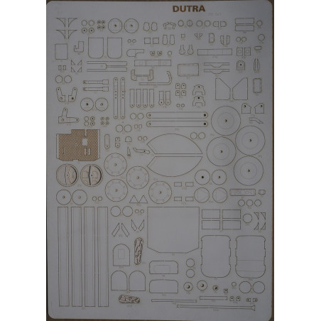 «Dutra» D4K-B - венгерский сельскохозяйственный колёсный трактор - детали каркаса, вырезанные лазером