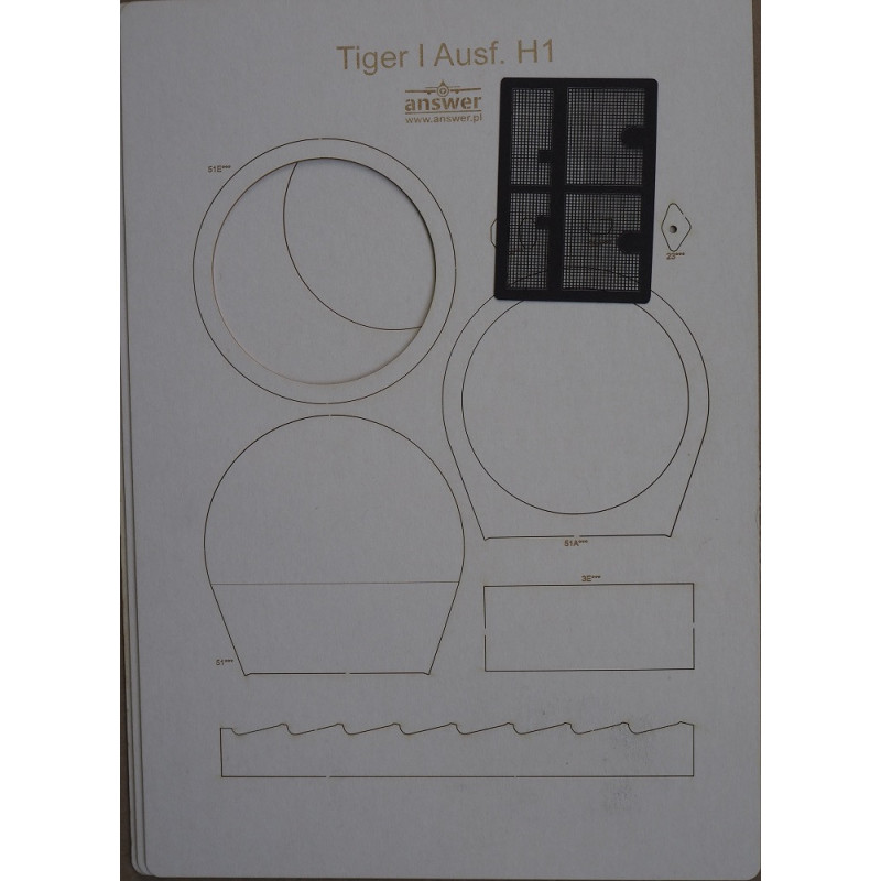 Pz. Kpfw. VI "Tiger I" Ausf. H1 – the German heavy tank – a laser cut frame parts