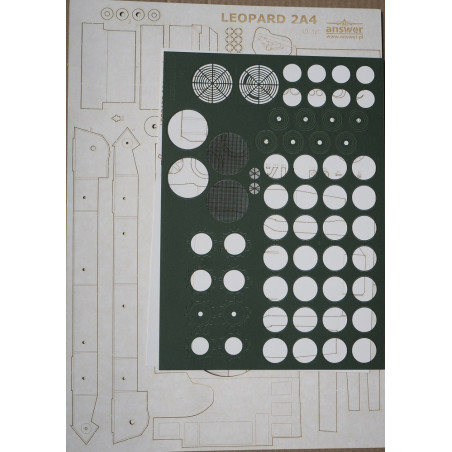 “Leopard” 2A4 – the German/ Polish main battle tank – a laser cut frame parts