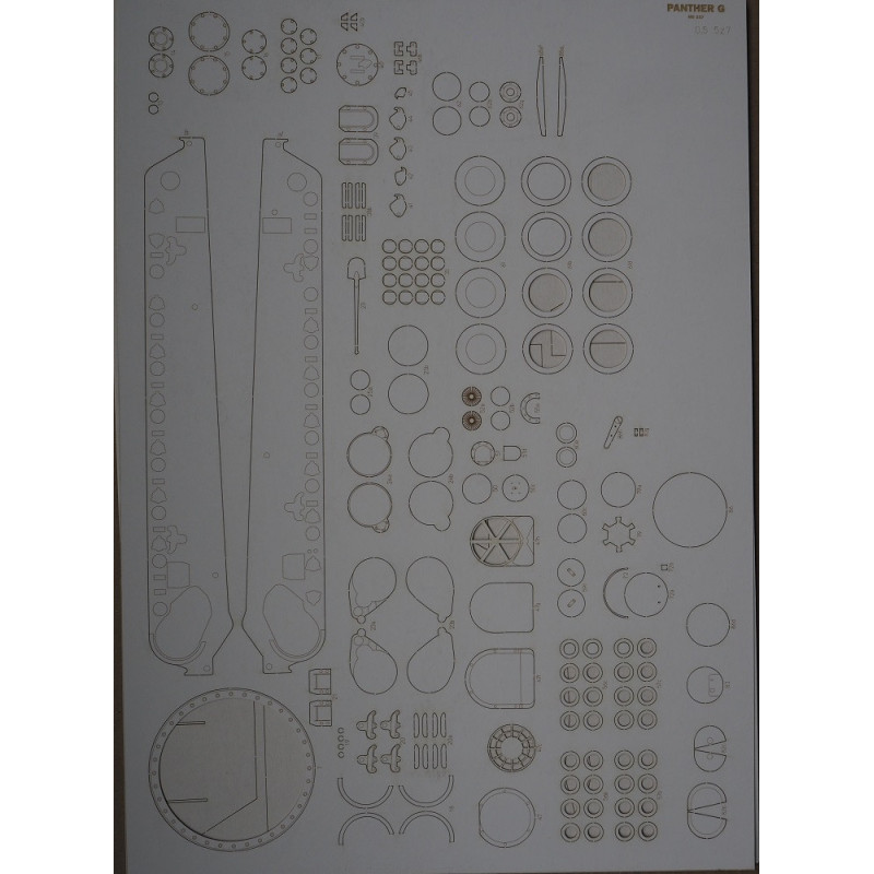 "Panther" Ausf.G – the German medium tank – a laser cut frame parts