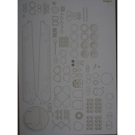 "Panther" Ausf.G – the German medium tank – a laser cut frame parts