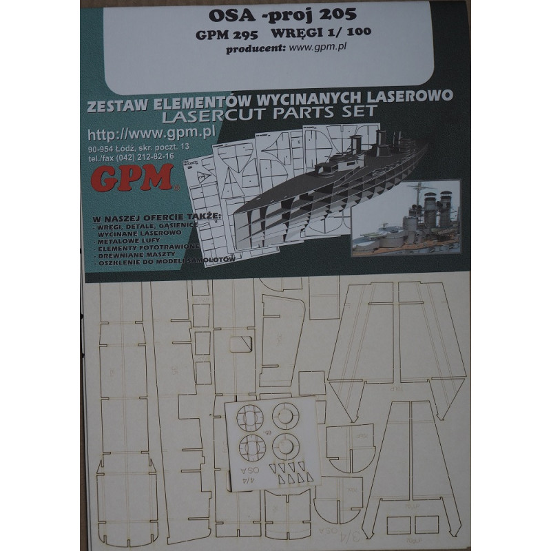 "Osa" – the USSR/ Polish rocket cutter of project 205 – a laser cut parts