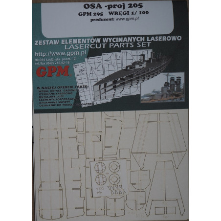 "Osa" - TSRS 205 projekto raketinis kateris – lazeriu pjautos detalės