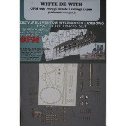 «Witte de With» - голландский ракетный фрегат - детали, вырезанные лазером