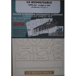 "Le Redoutable" – the French nuclear submarine – a laser cut parts